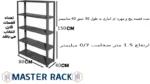 ست قفسه پیچ و مهره ای انباری به طول 80 عمق 40 سانتیمتر ارتفاع 1.5 متر ضخامت 0/7 میلیمتر