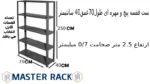 ست قفسه پیچ و مهره ای طول70عمق40 سانتیمتر ارتفاع 2.5 متر ضخامت 0/7 میلیمتر