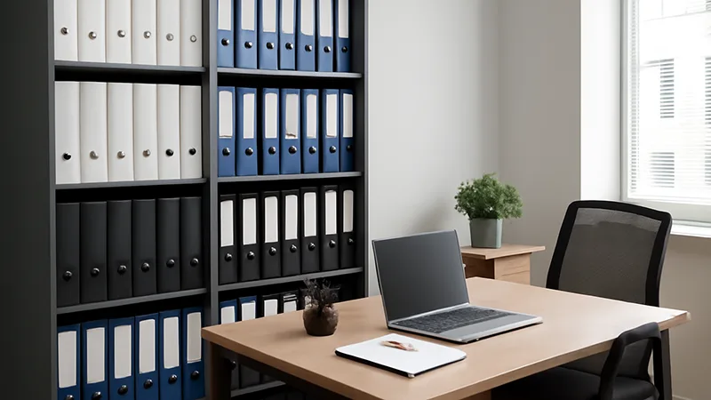 راهنمای جامع قفسه زونکن اداری برای دفاتر اداری : انتخاب، نصب و نگهداری 2 قفسه زونکن در دفتر کوچک